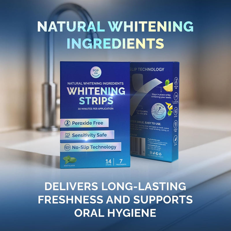 Pop On Teeth Whitening Strips for Sensitive Teeth and Gums